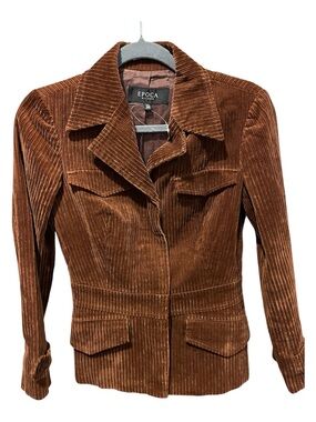 Época Women's Brown Corduroy Blazer